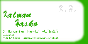 kalman hasko business card